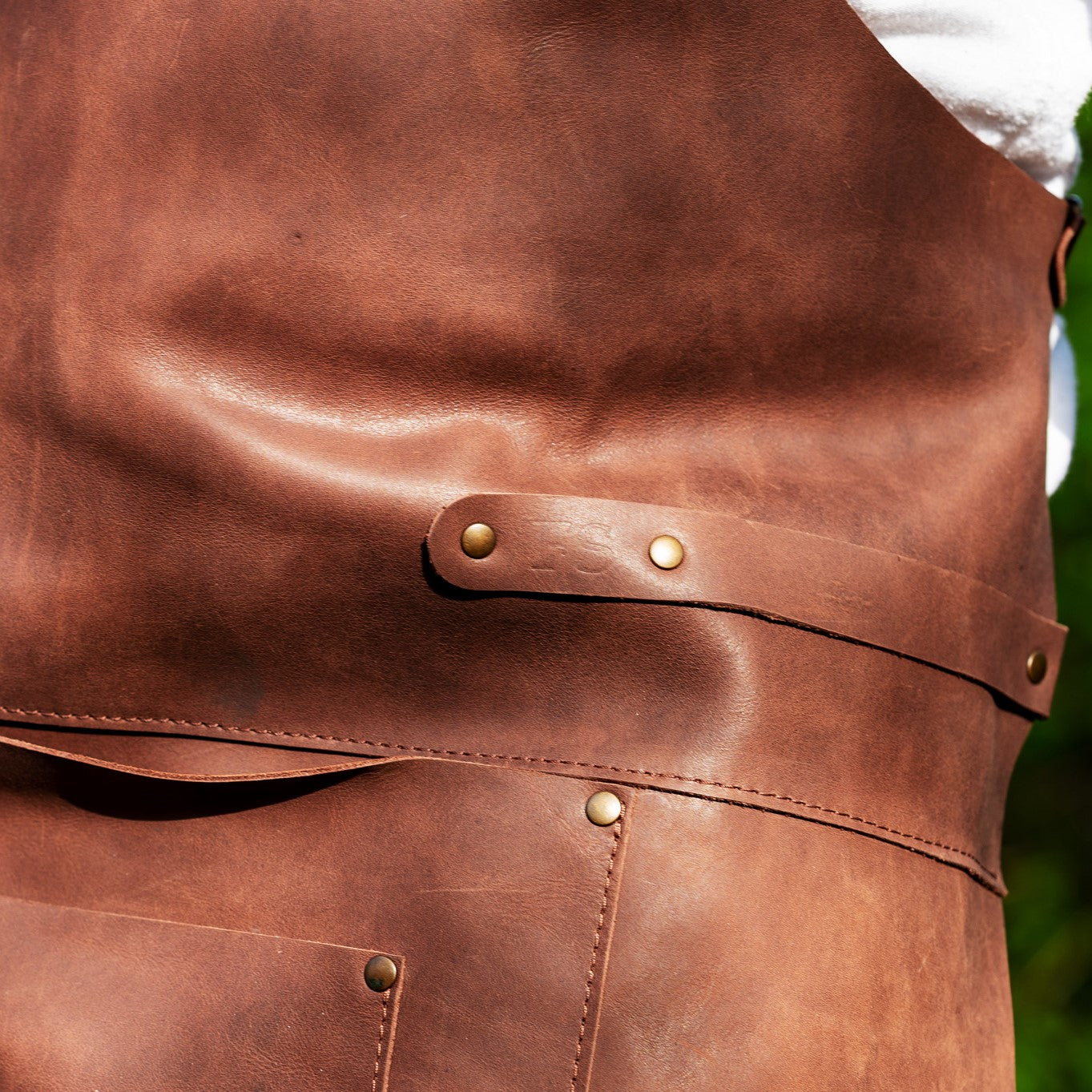Grillschürze Leder personalisiert