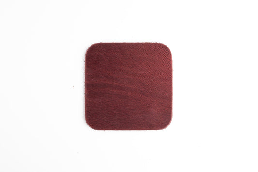 6 x Leder Untersetzer – Chianti - LederGlück Manufaktur