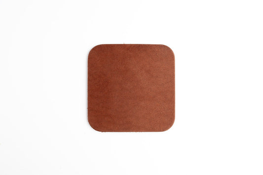 6 x Leder Untersetzer – Hazel - LederGlück Manufaktur