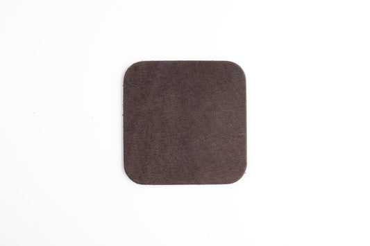 6 x Leder Untersetzer – Mocca - LederGlück Manufaktur