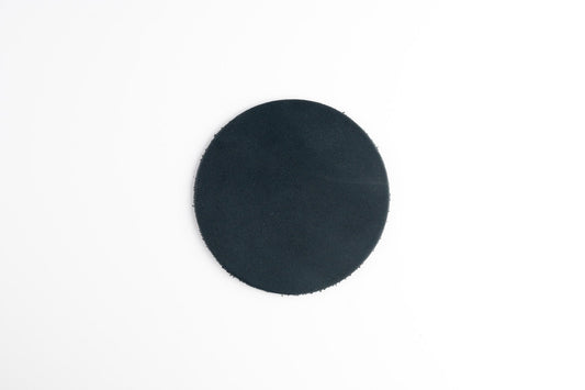 6 x Untersetzer rund – Schiefer - LederGlück Manufaktur