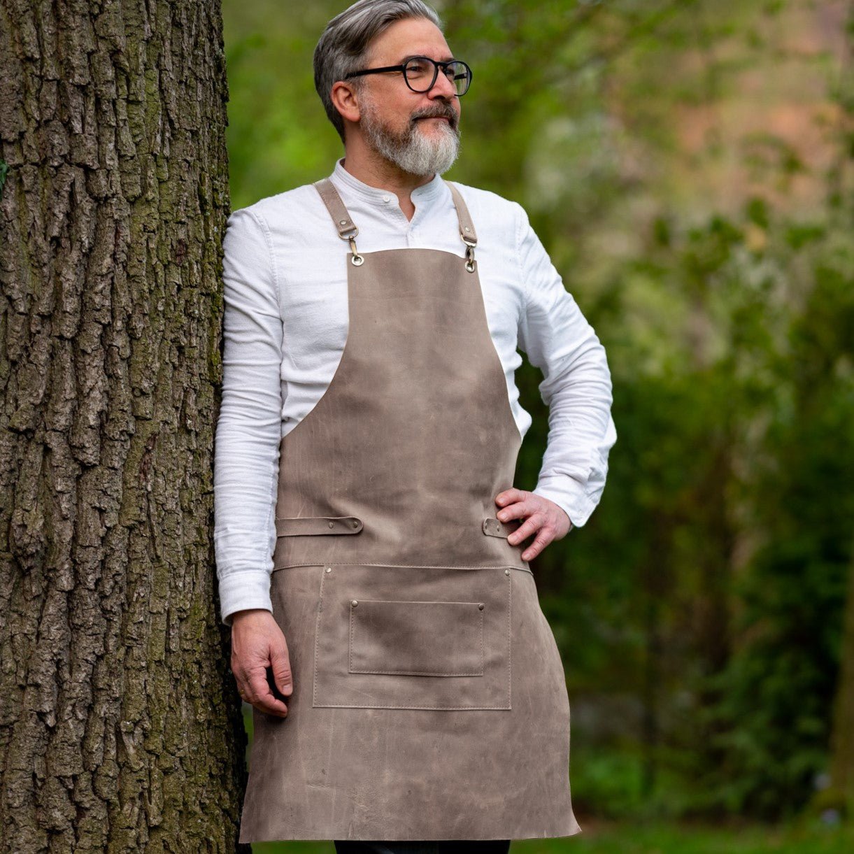 Leder Grillschürze – Rhino - LederGlück Manufaktur