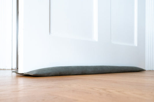 Zugluftstopper DUO – Stone - LederGlück Manufaktur