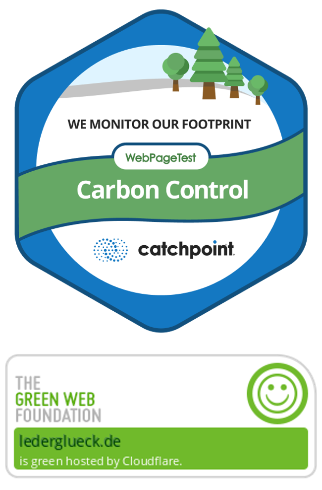 The Green Web Foundation - Green Hosting Badge - LederGlueck.de